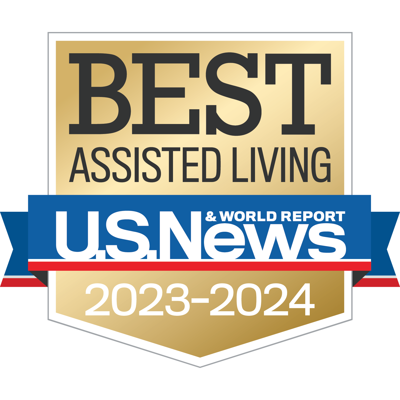 Badge for U.S. News & World Report Best Assisted Living 2023-2024