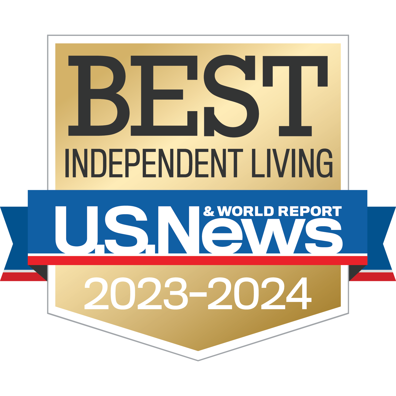 Badge for U.S. News & World Report Best Independent Living 2023-2024